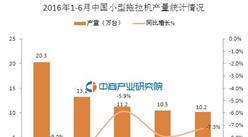 2016年1-6月中国小型拖拉机产量数据分析：同比下降8.0%