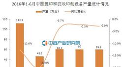 2016年1-6月中国复印和胶版印制设备产量统计分析
