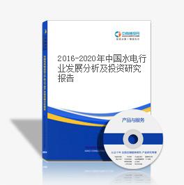 2019-2023年中国水电行业发展分析及投资研究报告