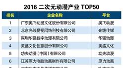 2016二次元动漫产业TOP50