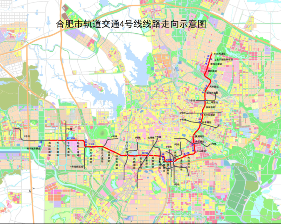 合肥地铁4号线/5号线线路工程方案公布(附线路走向图及各站点名称)