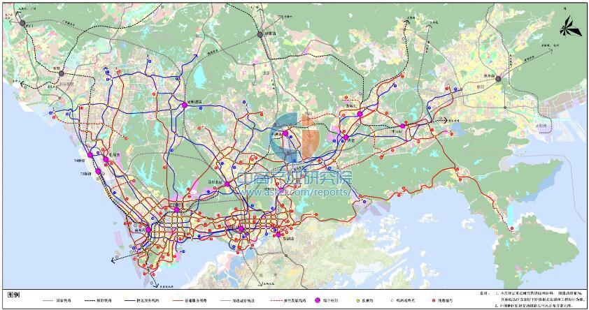 2016-2030深圳轨道交通线网规划方案出炉:共规划32条地铁(附线路图)