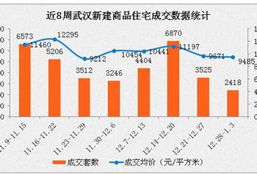 2017年1月武汉各区房价排名：武昌中心区均价下跌超千元