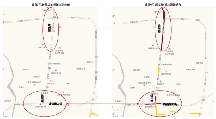 清明交通大数据:驾车前往雄安新区的北京用户