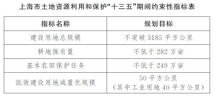 市政府关于印发《上海市土地资源利用和保护“十三五”规划》的通知