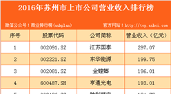2016年苏州市上市公司营业收入排行榜