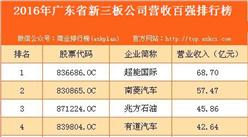 2016年廣東省新三板公司營(yíng)收百?gòu)?qiáng)排行榜
