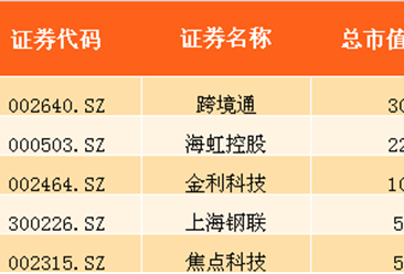 2017上半年电子商务行业上市公司市值排行榜
