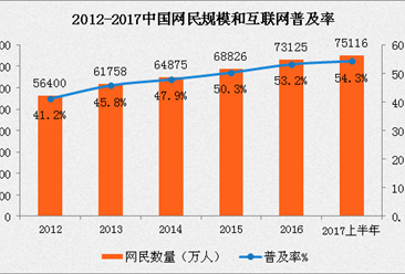 2017上半年互联网络发展状况分析：中国网民规模达7.5亿