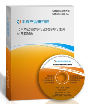 马来西亚喷泉泵行业投资可行性调研专题报告
