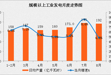 2017年1-8月中国能源生产情况分析：天然气进口保持快速增长