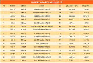 水電行業A股上市公司業績大比拼：長江電力營收、凈利潤雙贏（附圖表）