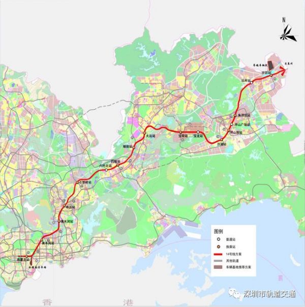 深圳5条新地铁线路明天一同开工 各线路详细站点一览（3）