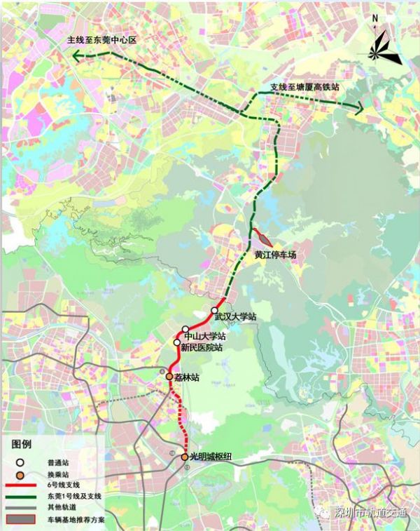 深圳5条新地铁线路明天一同开工 各线路详细站点一览（4）
