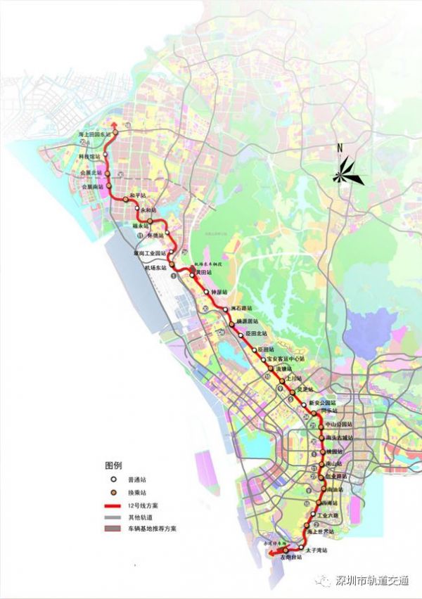 深圳5条新地铁线路明天一同开工 各线路详细站点一览