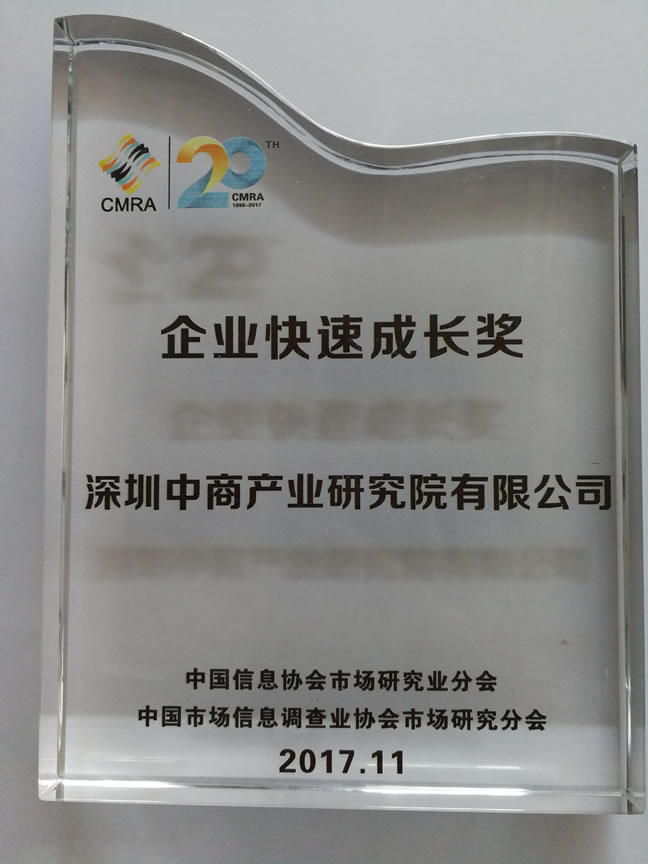 中国信息协会企业快速成长奖