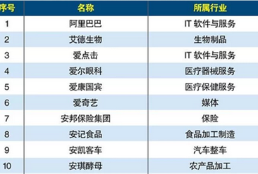 中国互联网20年大国品牌1000强排行榜