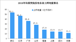 2018垃圾焚燒發電各省上網電量排名：浙江省位列第一