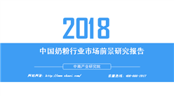 2018年中国奶粉行业市场前景研究报告