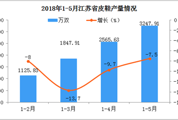 2018年1-5月江苏省皮鞋产量分析：如何增加市场