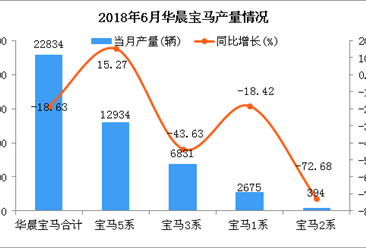 2018年6月华晨宝马轿车分车型产销量分析：宝马5系产销占一半（附图表）