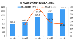 2017年貴州省寬帶網(wǎng)絡(luò)服務(wù)能力數(shù)據(jù)分析：4G基站同比增長近四成（圖）