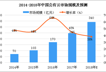 2018年中国公有云市场数据分析及预测：市场规模或超300亿元（图）
