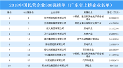 2018年中国民营企业500强排行榜（广东篇）：华为位列榜首（附榜单）