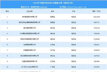 2018年中国民营企业500强排行榜（批发行业）