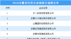 2018年安徽省民营企业纳税百强榜名单出炉（附完整榜单）