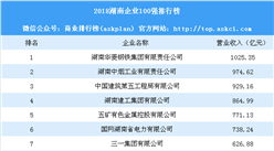 2018湖南企业100强排行榜：新添了23个新面孔（附全榜单）