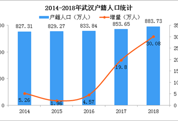 2018年武汉抢人大战战绩：户籍人口增量30万（附图表）