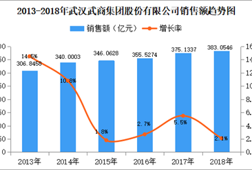 2018年中国连锁百强：武汉武商集团销售额为383.05亿元 同比增长2.1%（附图表）