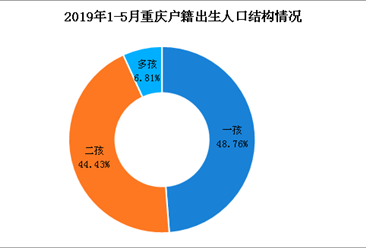 2019年1-5月重庆户籍出生人口数同比减少3万人（图）
