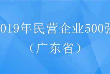 2019年中国民营企业500强排行榜（广东省全榜单）