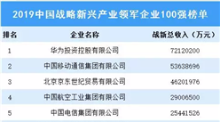 2019中国战略新兴产业领军企业100强排行榜