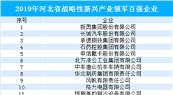 2019年河北省戰略性新興產業領軍百強企業名單（附完整名單）