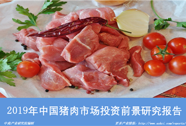 中商产业研究院：《2019年中国猪肉市场投资前景研究报告》发布
