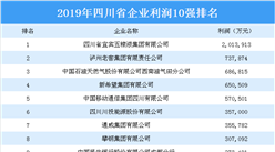 2019年四川省企業利潤10強排行榜