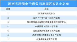 河南省跨境電子商務示范園區擬認定名單：河南保稅物流中心等7家園區上榜（附名單）