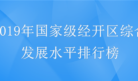 苏州工业园区第一！2019国家级经开区综合发展水平排行榜发布（附完整排名）