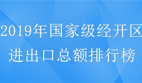 2019年国家级经开区进出口总额排行榜出炉（附完整榜单）