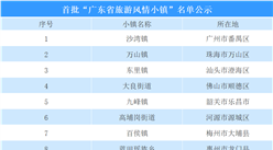 广东省：首批旅游风情小镇名单公示  共20个小镇（附名单）