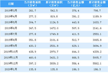 2020年2月融创中国销售简报：销售额同比下降49.04%（附图表）