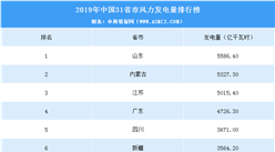 2019年全国31省市风力发电量排名：山东、内蒙古、江苏前三（附榜单）