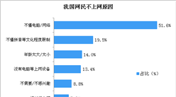 中国近5亿人不上网  不懂电脑网络为不上网主要原因