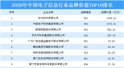 2020年中國電子信息行業品牌價值TOP10排行榜
