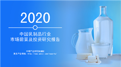 中商產業研究院：《2020年中國乳制品行業市場前景及投資研究報告》發布