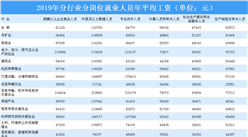 2019年广西规模以上企业分岗位就业人员年平均工资情况分析（表）