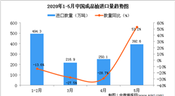 2020年5月中國成品油進口量同比增長53.2%